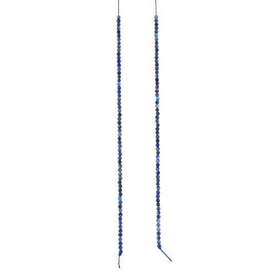 12 Pack: Dyed Lapis Faceted Round Beads, 2mm by Bead Landing™